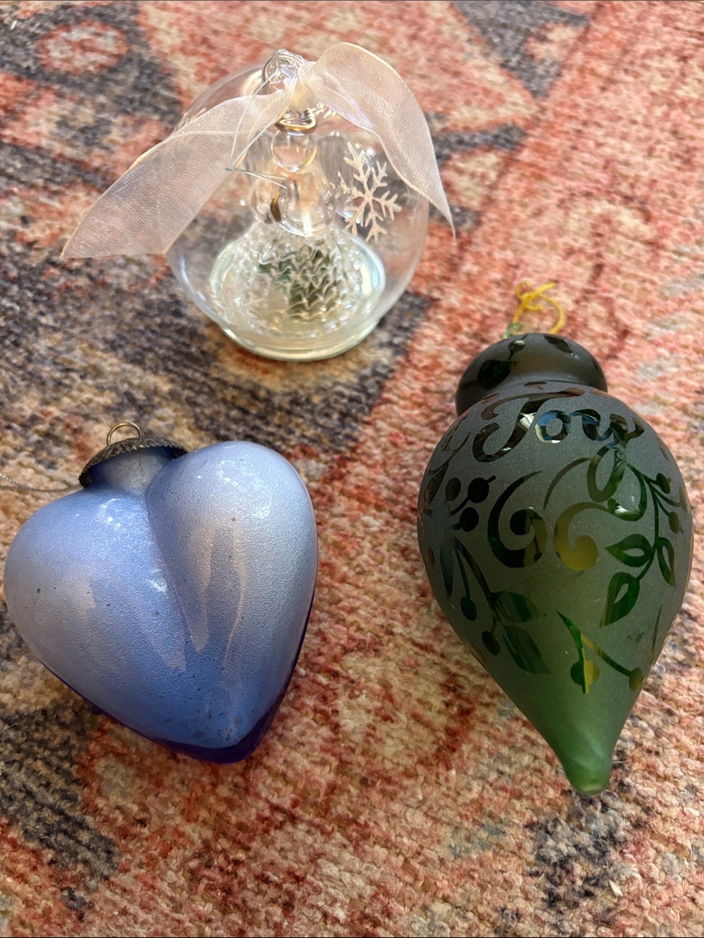 3 Glass Ornaments
